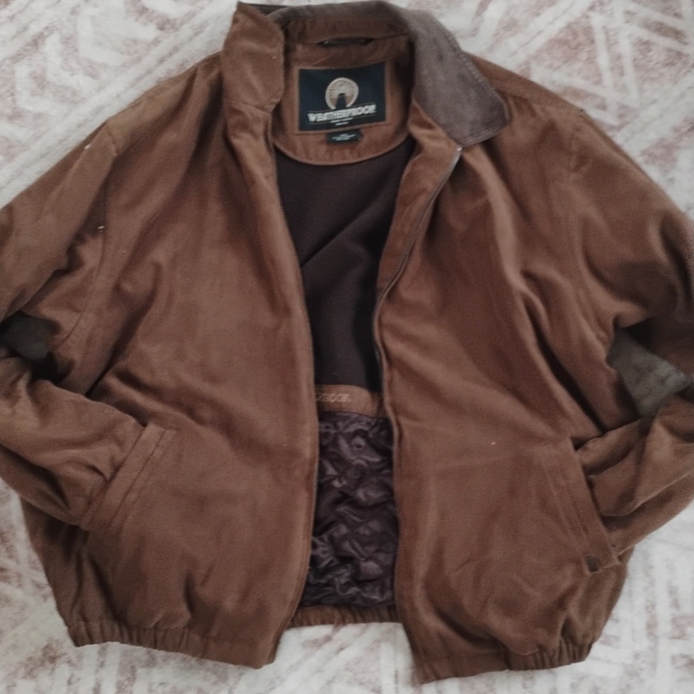 Weatherproof Vintage Quality Men's Xxl Brown Bomber Jacket